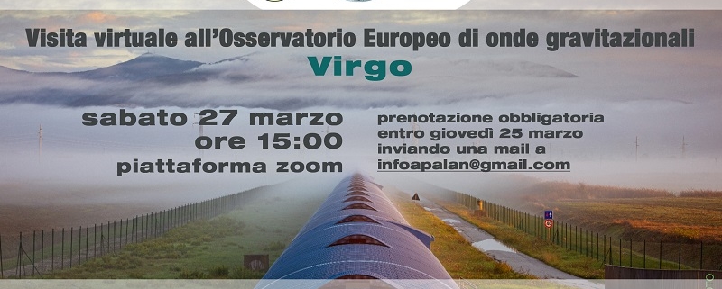 Locandina visita virtuale Virgo